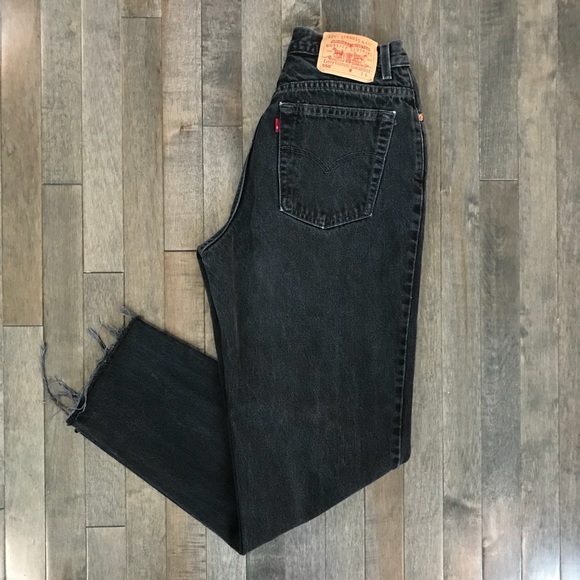 black cut off jeans
